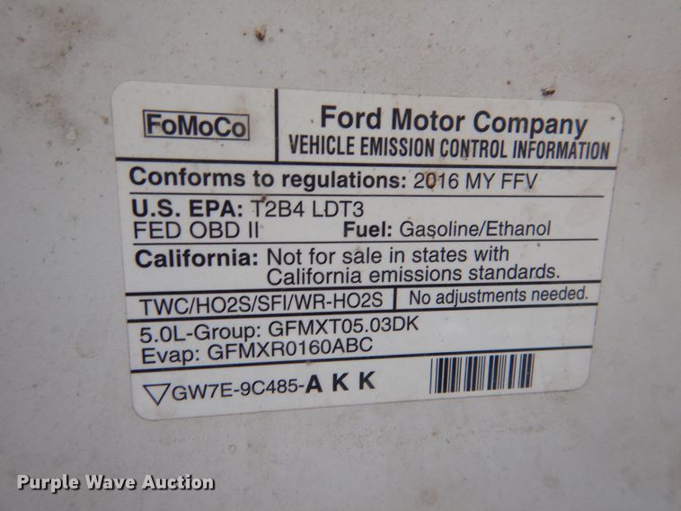 image for item DN5494 2016 Ford F150 XLT  SuperCrew pickup truck