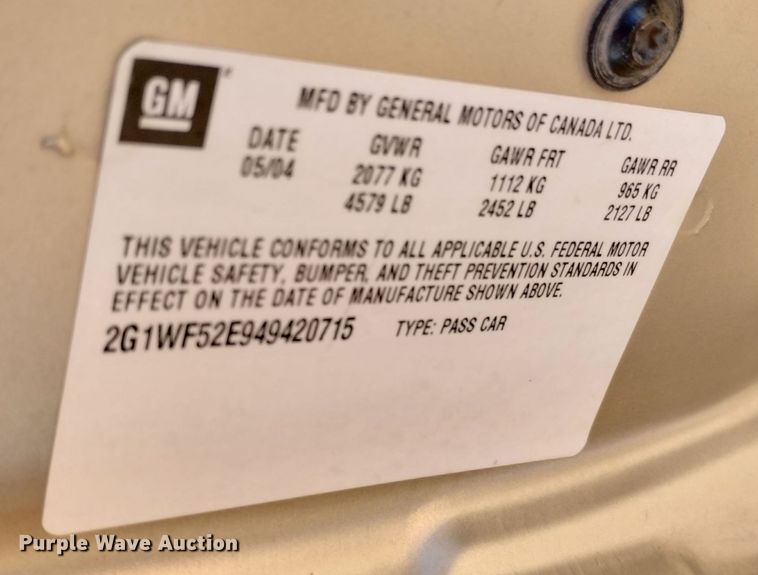 image for item DF8223 2004 Chevrolet Impala