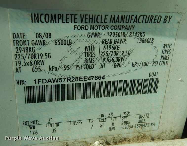 image for item DI6902 2008 Ford F550 Super Duty XL  Crew Cab flatbed truck