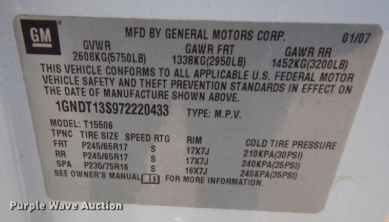 image for item DI6906 2007 Chevrolet TrailBlazer LS  SUV