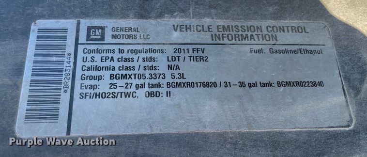 image for item DL0715 2011 Chevrolet Tahoe Police  SUV