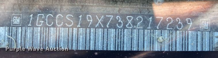 image for item DN8053 2003 Chevrolet S10  Ext. Cab pickup truck