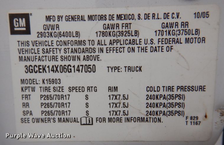 image for item DP0425 2006 Chevrolet Silverado 1500  pickup truck