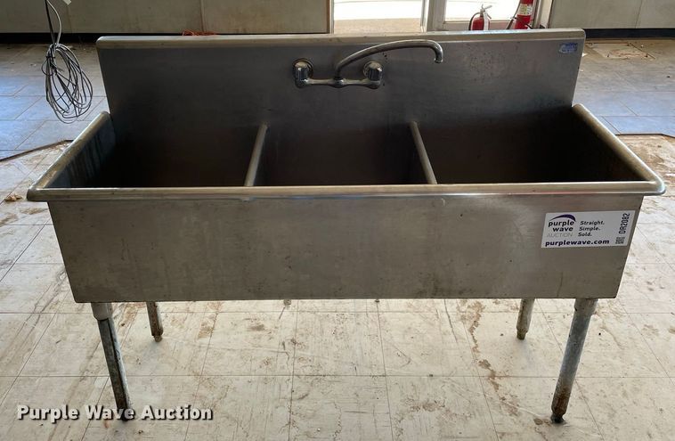 image for item DR2082 Three basin stainless steel sink