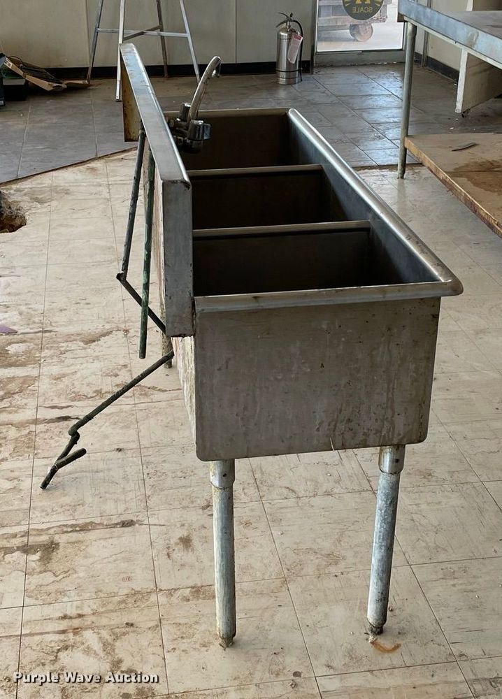 image for item DR2082 Three basin stainless steel sink