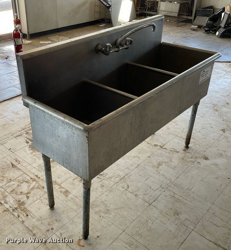 image for item DR2082 Three basin stainless steel sink