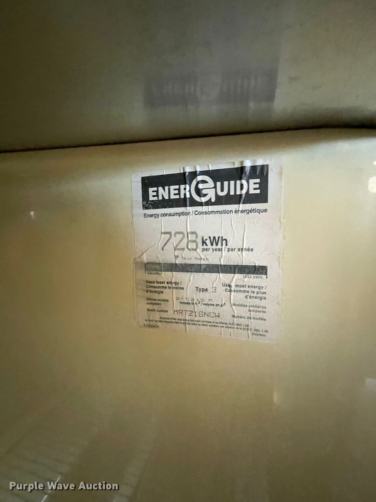 image for item DR2090 Kelvinator MRT21GNCW0  refrigerator