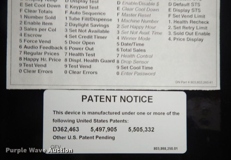 image for item HF9499 Dixie-Narco DN5591  vending machine