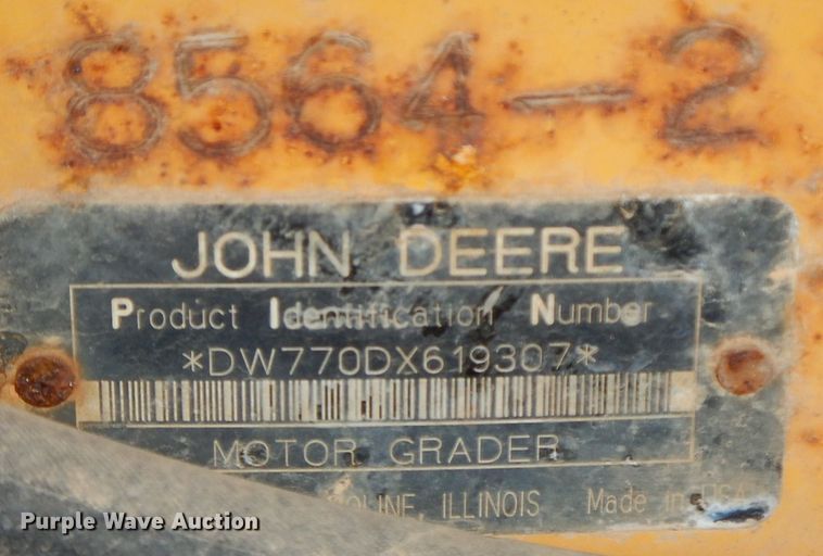 image for item HG9295 2008 John Deere 770D  motor grader