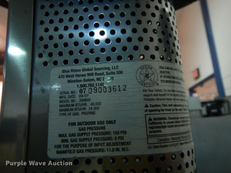 image for item IE9889 (2) CharmGlow propane heaters