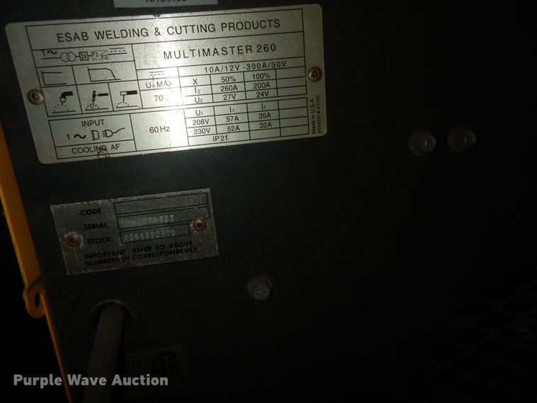 image for item IE9931 Esab Multimaster 260  welder