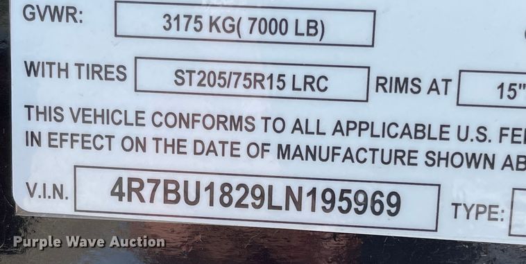 image for item JD9272 2020 Top Hat  equipment trailer