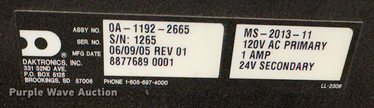 image for item JD9814 (3) Daktronics scoreboards