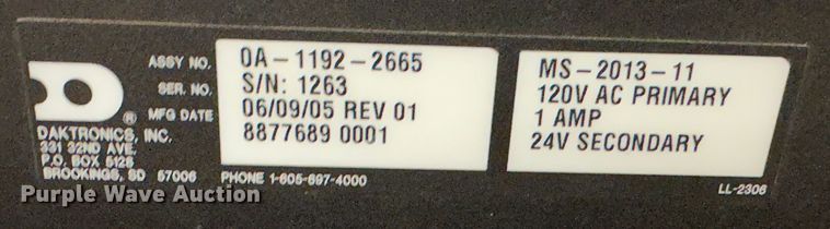 image for item JD9814 (3) Daktronics scoreboards