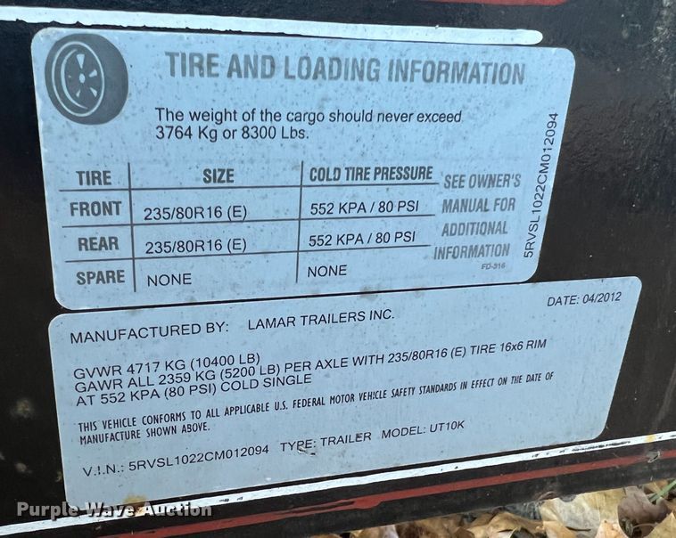 image for item JU9794 2012 Fermont MEP006A  generator