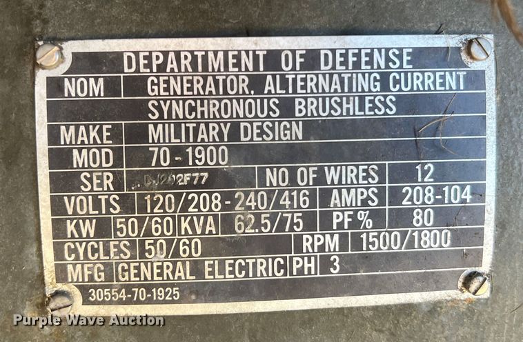 image for item JU9794 2012 Fermont MEP006A  generator