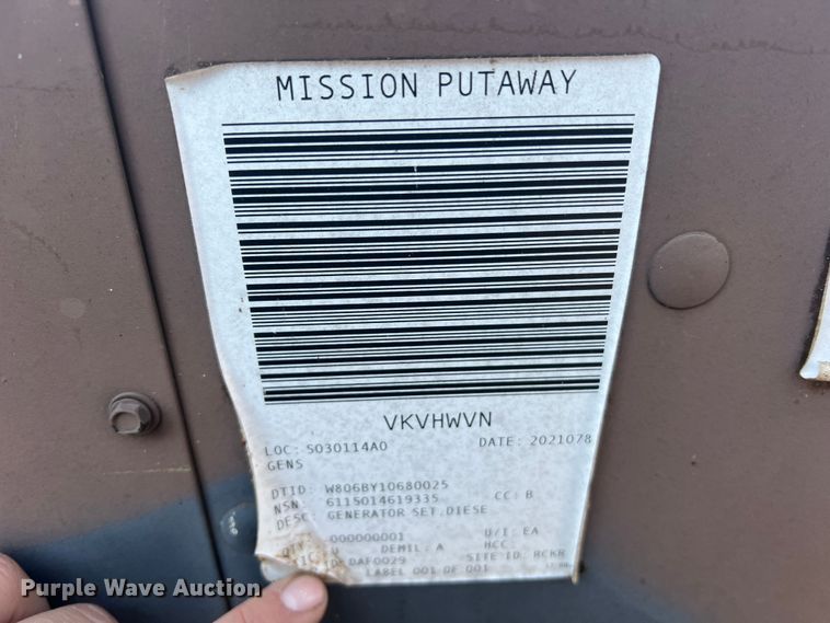 image for item JU9795 2008 Am General MEP-805B  generator