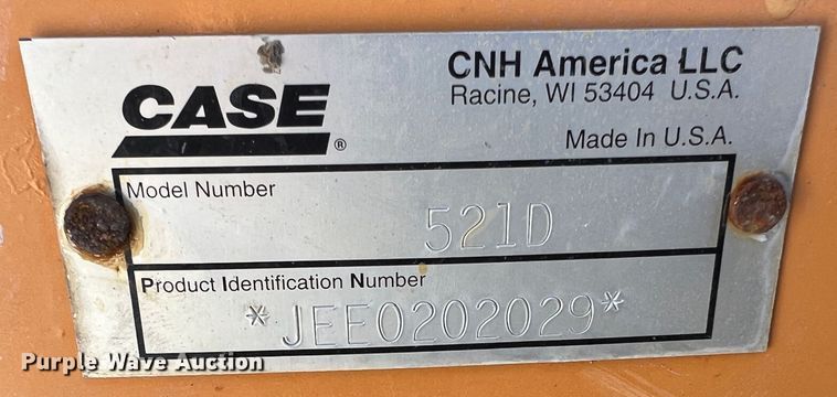 image for item JU9805 2008 Case 521D  wheel loader