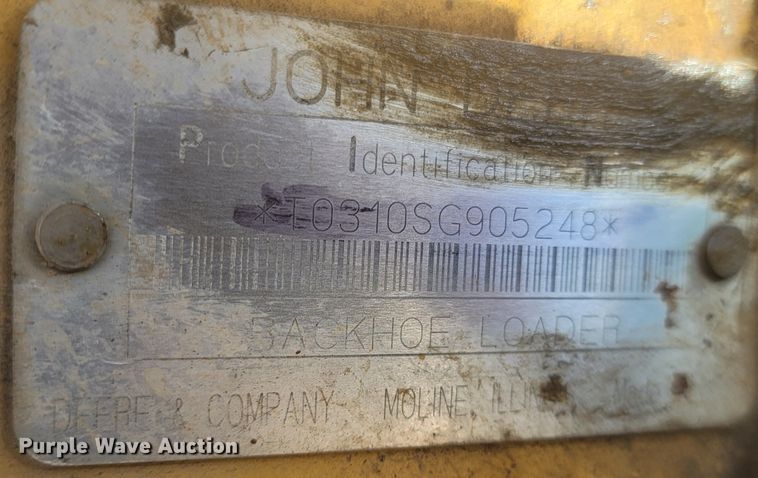 image for item JU9806 2002 John Deere 310SG  backhoe