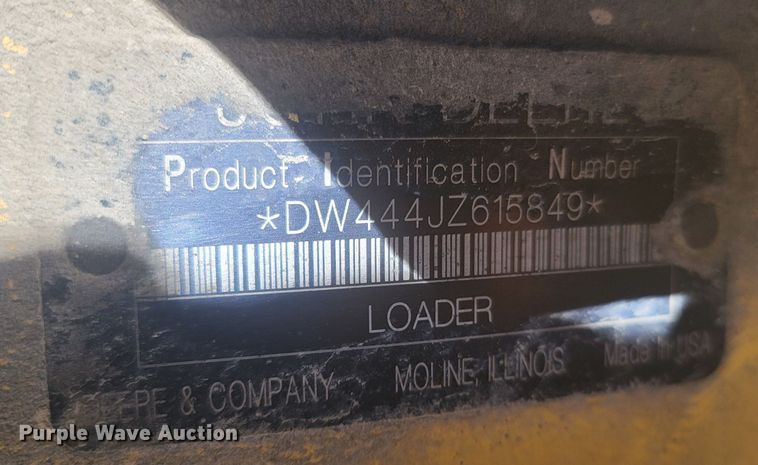 image for item JU9808 2007 John Deere 444J  wheel loader