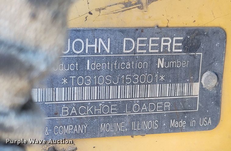 image for item JU9828 2008 John Deere 310SJ  backhoe