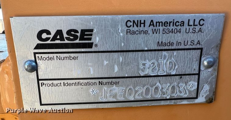 image for item JU9830 2007 Case 521D  wheel loader