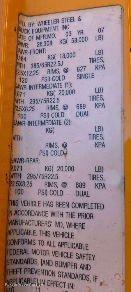 image for item JU9840 2007 International 7400  dump truck