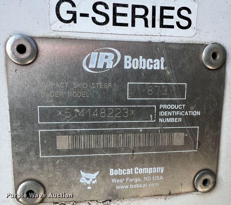 image for item JU9843 2001 Bobcat 873  skid steer loader