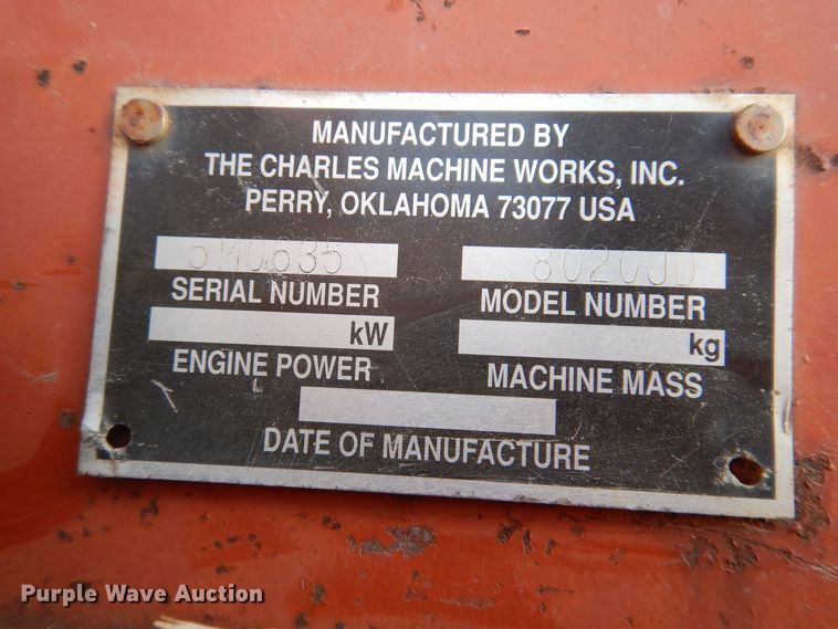 image for item KW9607 1995 Ditch Witch 8020  vibratory cable plow