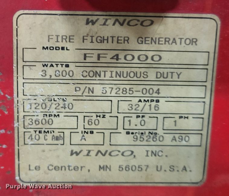 image for item LR9096 1996 International 4900  pumper fire truck