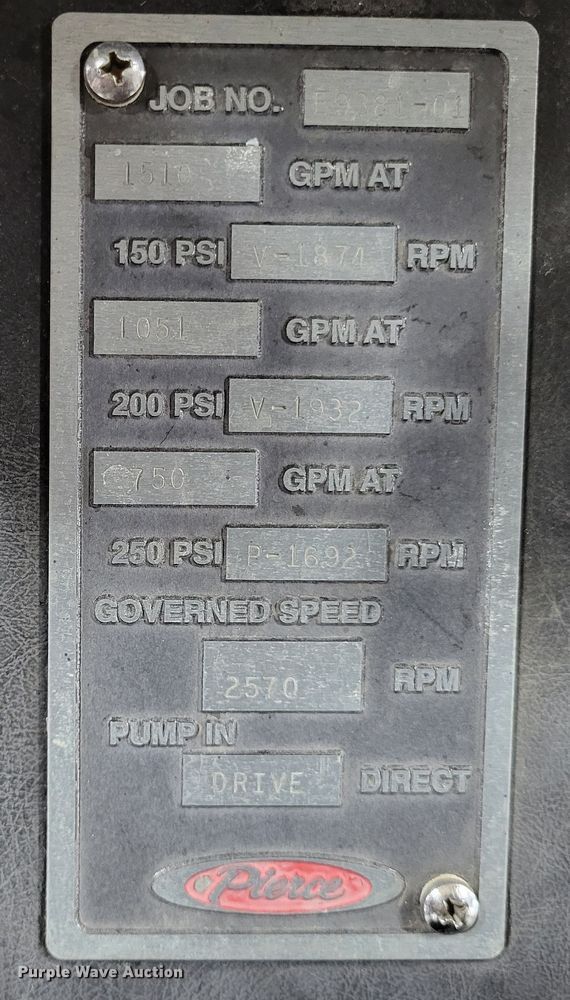 image for item LR9096 1996 International 4900  pumper fire truck