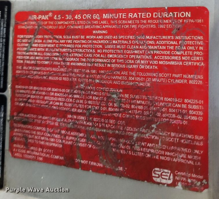 image for item LR9098 (27) Scott air tanks