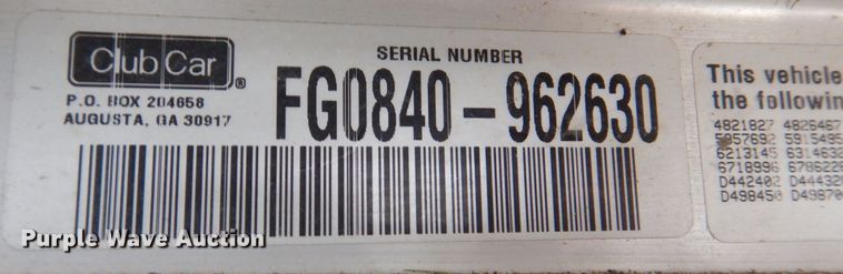 image for item MJ9915 2008 Club Car Carryall 1  golf cart