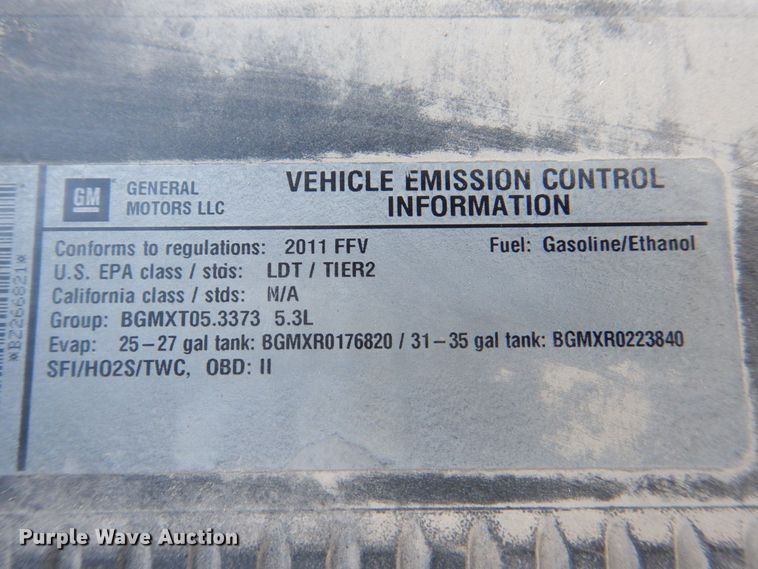 image for item MJ9919 2011 Chevrolet Silverado 1500  Ext. Cab pickup truck