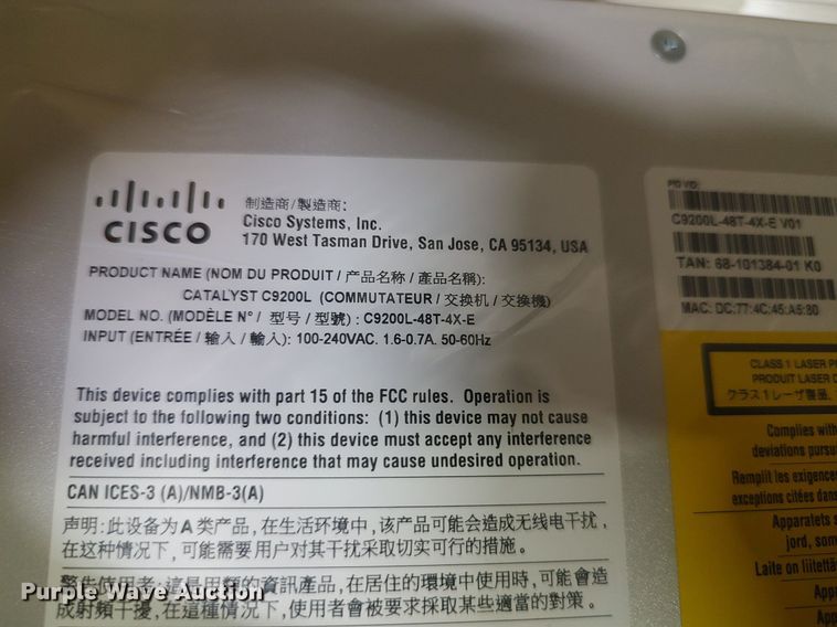 image for item MM9797 (9) Cisco C9200L ethernet switches