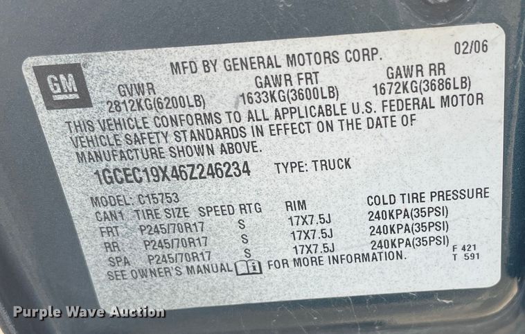 image for item MN9437 2006 Chevrolet Silverado 1500  Ext. Cab pickup truck