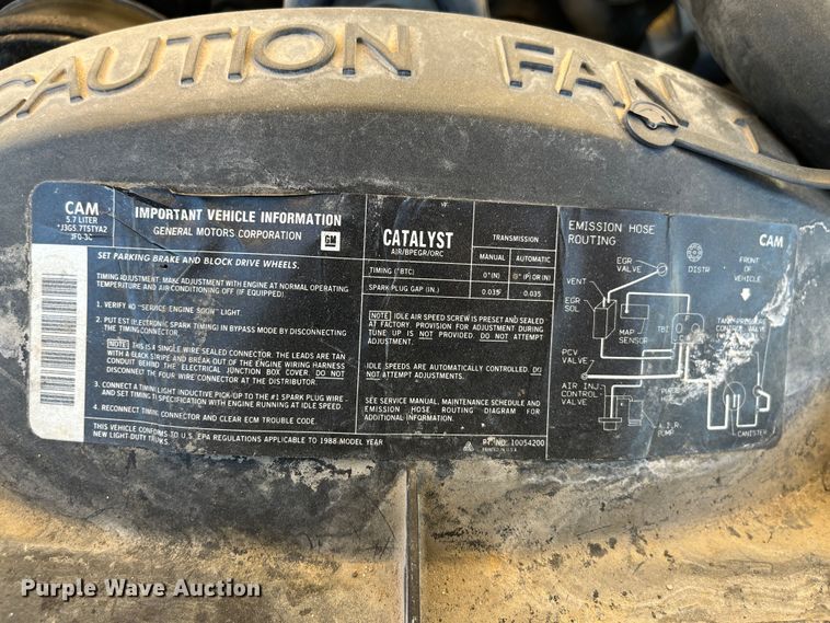 image for item MN9438 1988 Chevrolet 2500  pickup truck