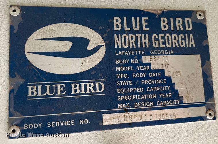 image for item MR9486 2006 Blue Bird  school bus