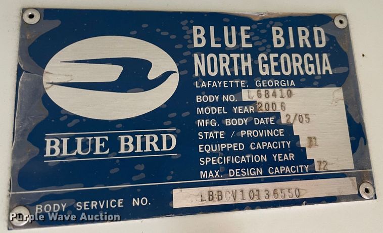 image for item MR9489 2006 Blue Bird  school bus