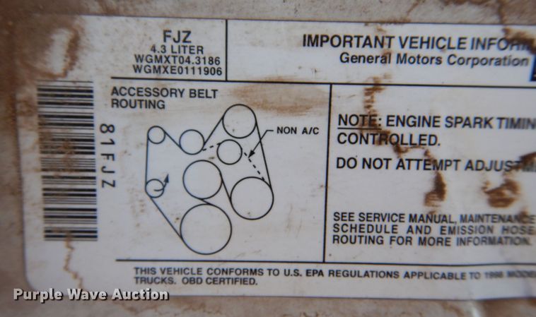 image for item MT9919 1998 Chevrolet Astro  van