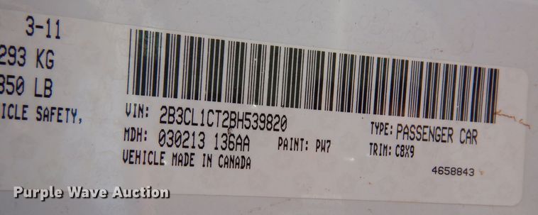 image for item MT9923 2011 Dodge Charger Police