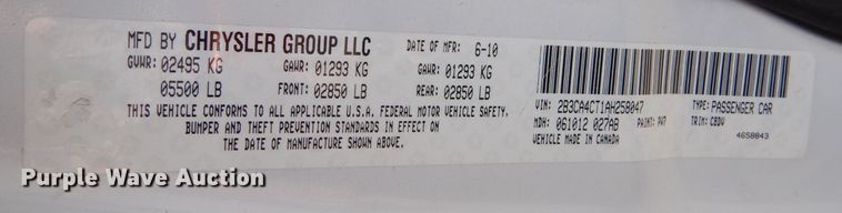 image for item MT9927 2010 Dodge Charger