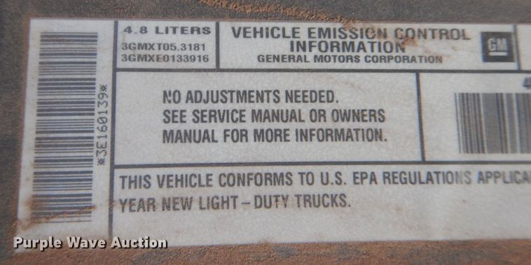 image for item MT9935 2003 Chevrolet Silverado 1500  pickup truck