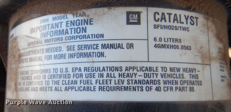 image for item MT9943 2004 Chevrolet Express G3500  school bus