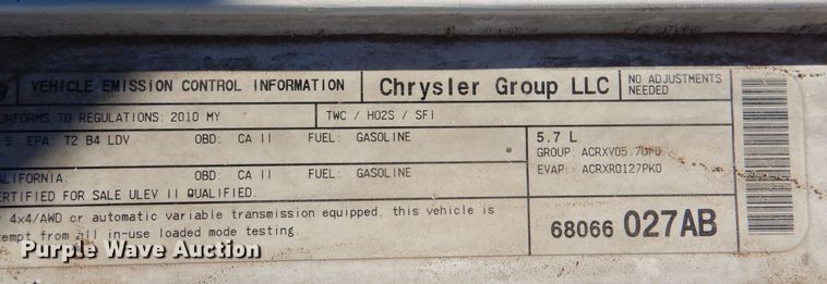 image for item MT9944 2010 Dodge Charger