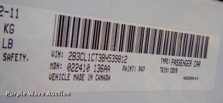 image for item MT9948 2011 Dodge Charger Police