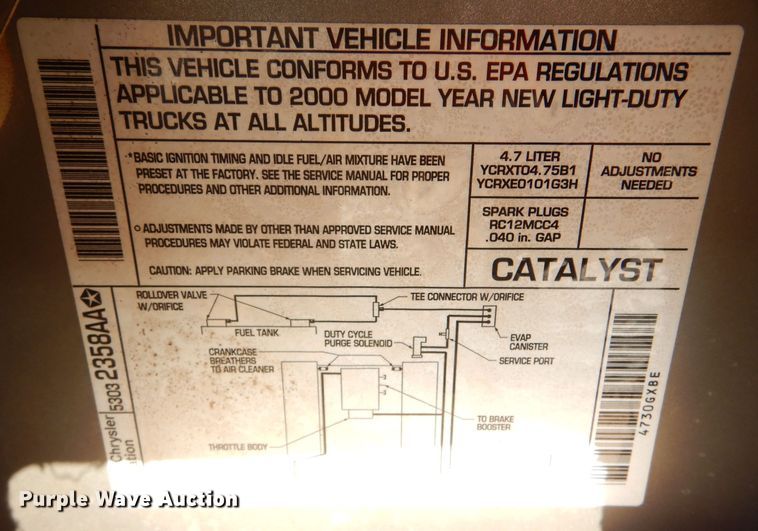 image for item MT9977 2000 Dodge Durango Sport  SUV
