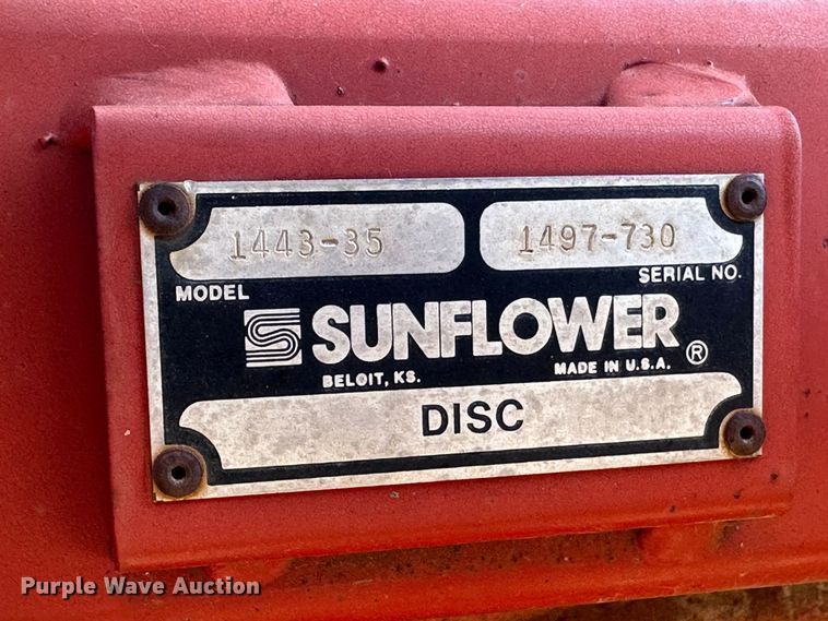 image for item DH1761 Sunflower 1448-35  double off-set disk