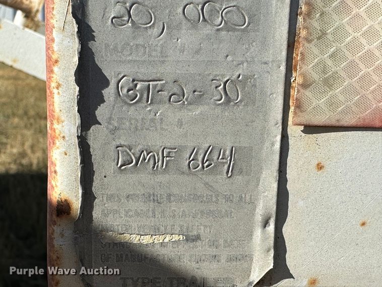 image for item DH1771 1997 DMF GT-2-30  grain trailer