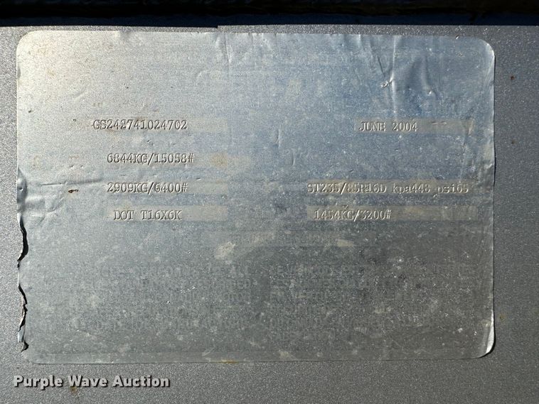 image for item DH1774 2004 Travalong Liberty  livestock trailer